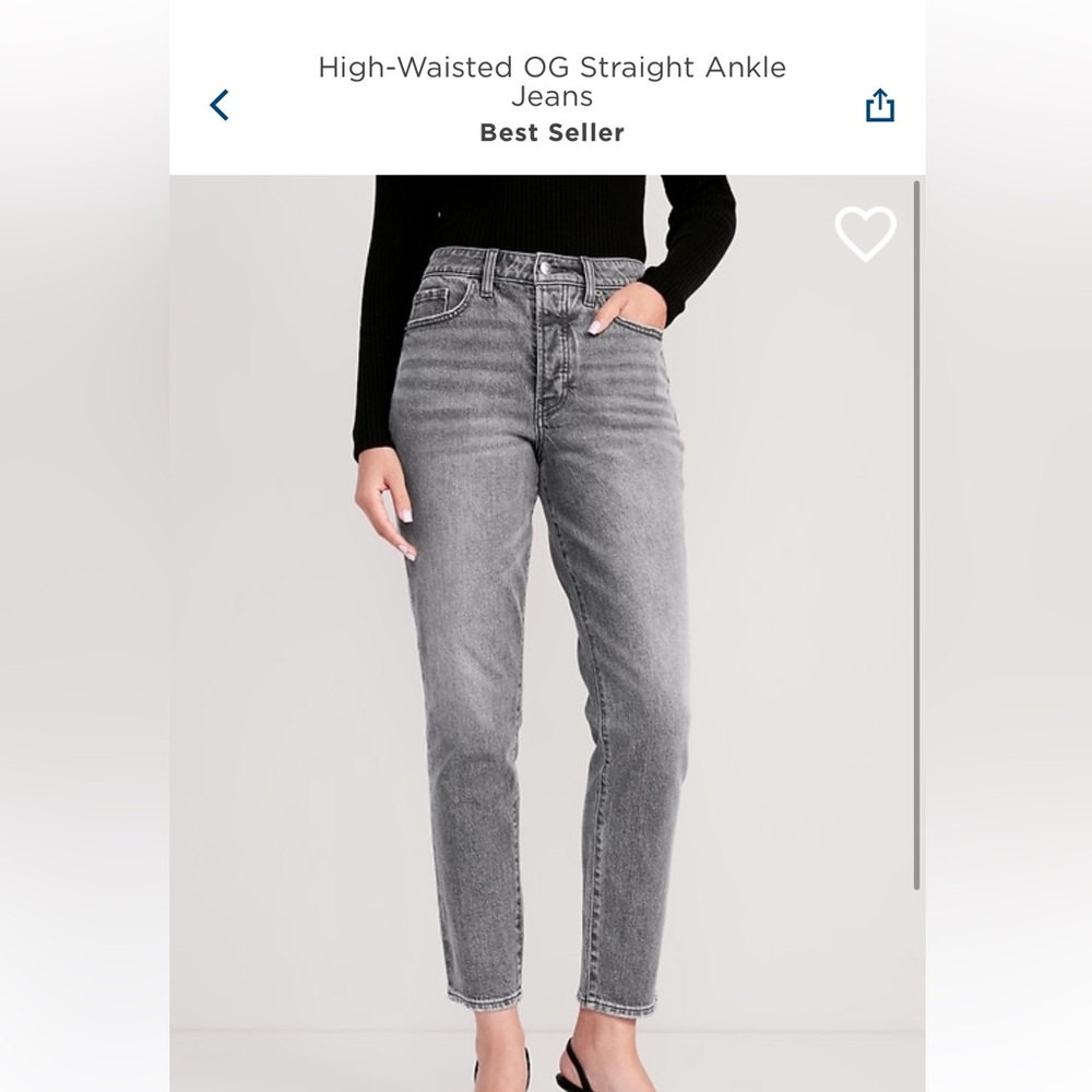 New Old Navy High waisted OG straight ankle jeans